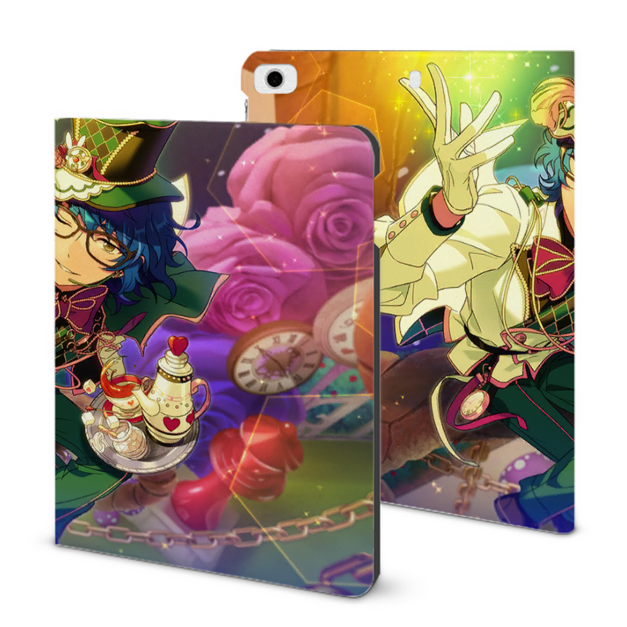（画像用） あんさんぶるスターズ! Ensemble Stars IPad ケース ブック型 PUレザー TPU 耐衝撃 軽量 薄型 ペン収納なし 全面保護 IPad 各モデル対応